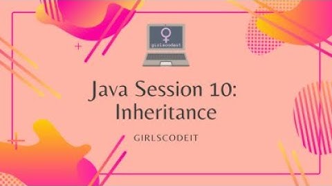 Java Session 10: Inheritance