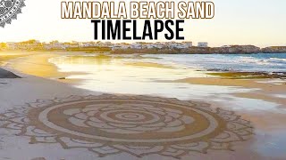 Mandala Drawing Beach Sand Art Timelapse  - Baleal - Peniche Portugal
