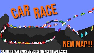 Car Race - Countries that Watch my videos the most in April 2024