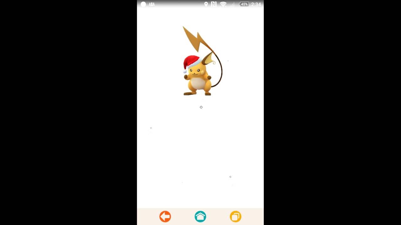 Evolving Christmas Pikachu Into Raichu With Santa Hat Pokemon Go