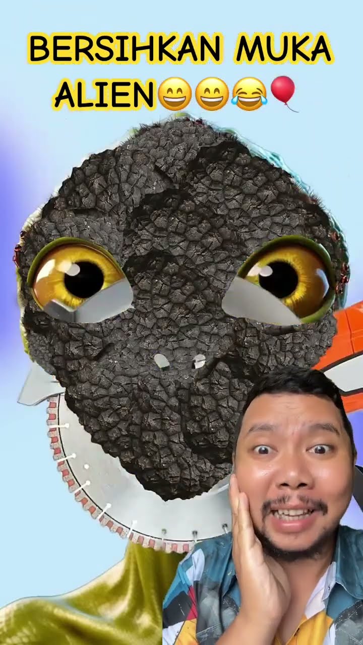 BERSIHKAN MUKA ALIEN KOCAK!!!??? #animation #shortsfeed #comedy #lucu