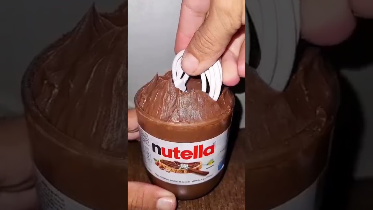 Opening a Surprise Inside Nutella Jar 
