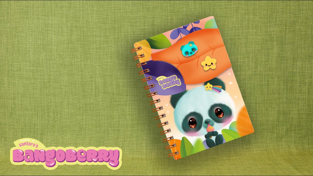 1309BB01 Bangoberry Notebook With Bangobobs Pally Panda
