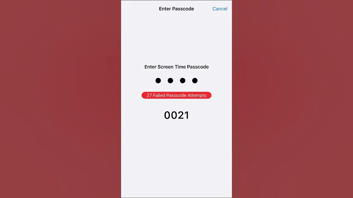 Entering The Screen Time Passcode Until It Unlocks Part 22