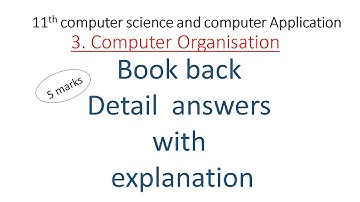 11th computer science chapter 3 |book back answer | detail answer