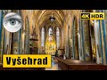 Prague Vyšehrad Walking tour inside the neo-Gothic church and old cemetery🇨🇿 Czech Republic 4k HDR