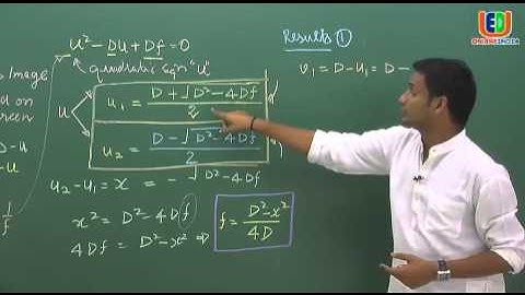 IIT JEE: Physics Video lectures - Displacement method for Lens in geometrical optics