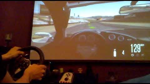 PS3 + logitech g27 + NFS Shift + epson emp tw1000 fullHD