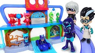 Villains are transform into huge size! PJ Masks! Defend Headquarters Playset! - DuDuPopTOY