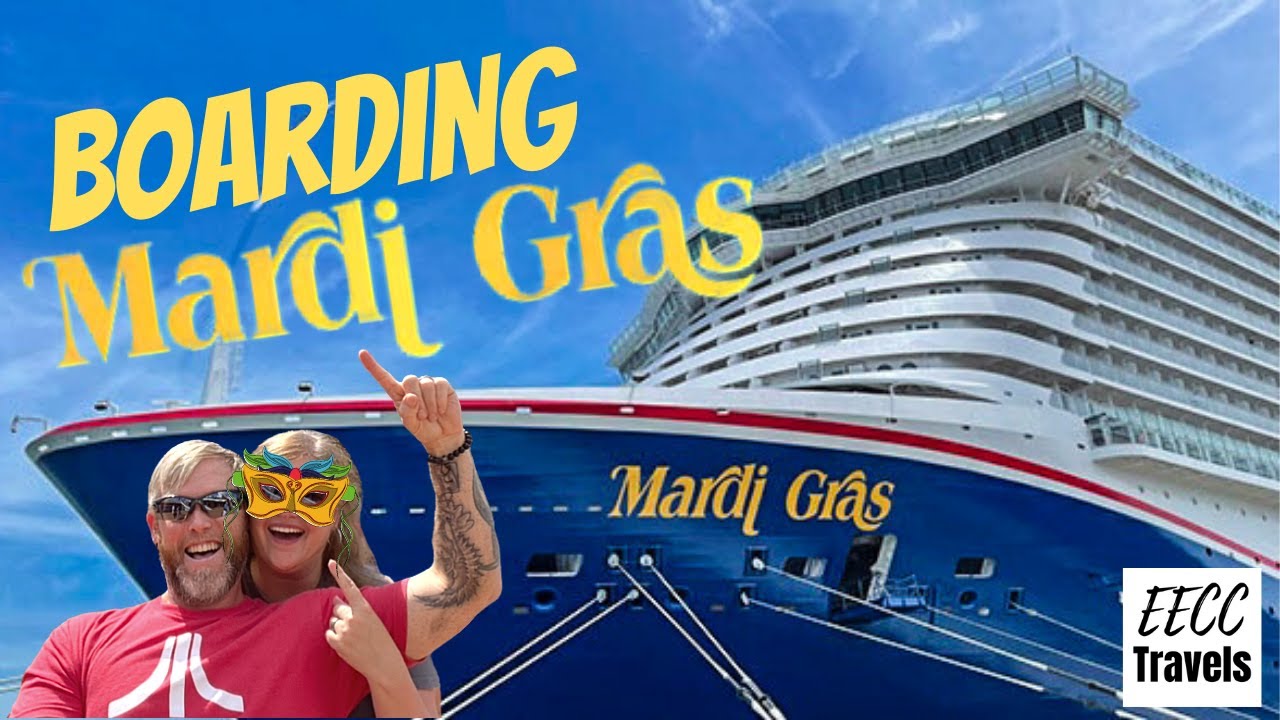 Boarding Carnival MARDI GRAS - Our First Mega Ship Experience!!