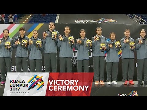 Badminton Womens Team finals Thailand 🇹🇭 vs 🇲🇾 Malaysia Victory Ceremony | 29th SEA Games 2017