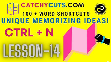 Easy Word keyboard shortcuts Memorizing Ideas Ctrl + N