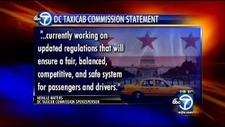 D.C. taxi cabs protest against UberX and Lyft, jamming traffic on downtown streets
