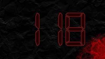 Countdown from 118 to 0 in RED