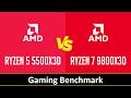 RYZEN 5 5500X3D vs RYZEN 7 9800X3D