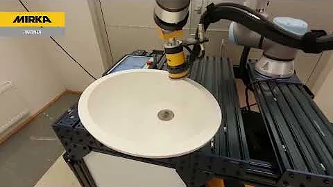 Automated sanding of solid surfaces with Mirka® AIROS