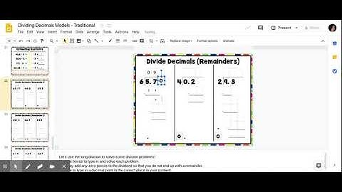Dividing Decimals Models - Traditional - Google Slides