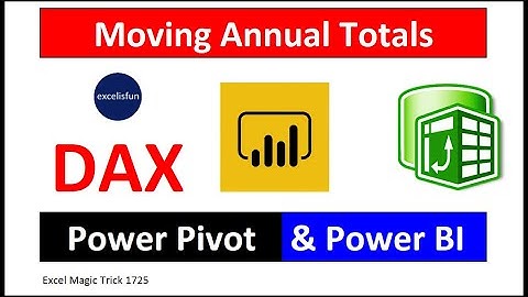Moving Annual Total with DAX Measure. Excel Magic Trick 1726.