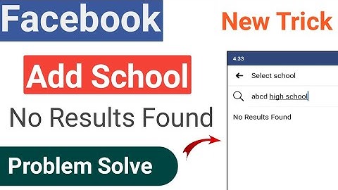 Facebook school name add problem!! Facebook School name not showing @techavision2956