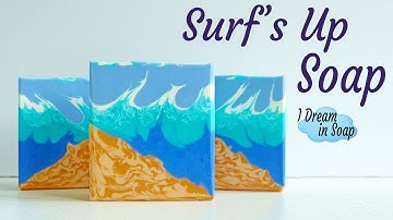 How to make an OCEAN WAVE SOAP, sea soap pointy layers technique, cold process soap making tutorial.