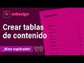 Cómo crear tablas de contenido en InDesign - Bien explicado