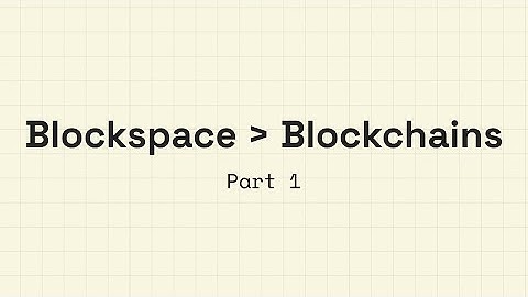 Blockspace over Blockchains - Part 1