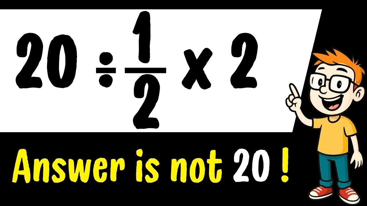 20 ÷ ½ × 2 = ? | Can You Solve This Viral Math Question? - YouTube
