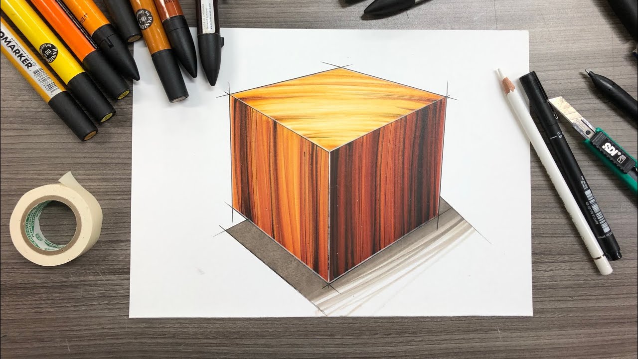 Sketch Markers 麥克筆表現技法-基礎木頭筆法 TOM許示範 - YouTube
