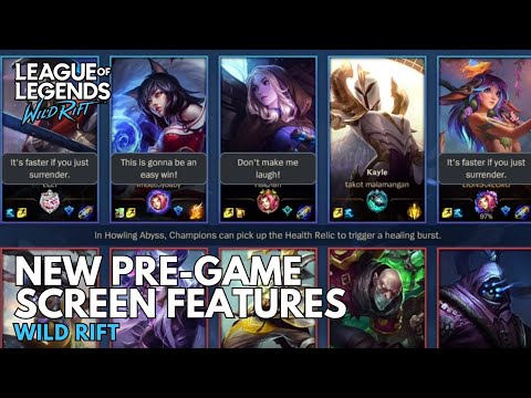 New Pre-Game Screen Features | Wild Rift - YouTube