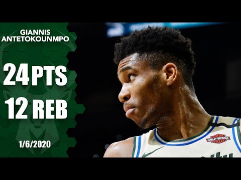 Giannis Antetokounmpo records 24 point-12 rebound double-double vs. Spurs | 2019-20 NBA Highlights