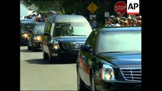 WRAP Cemetery, vox pops, motorcade leaves family compound