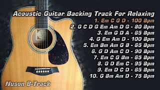 1 Hour Acoustic Guitar Backing Track with Cajon | G Major Compilation