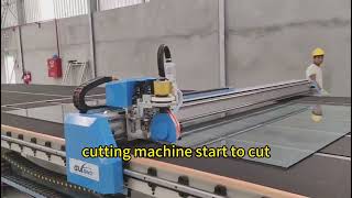 Jumbo Size 6133 CNC Glass cutting line automatic glass cutting machine in Saudi Arabia glass factory