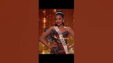 Hoa Hậu Ngọc Châu catwalk Evening Gown dạ hội Bán kết Miss Universe 2022 #NgocChau #MissUniverse