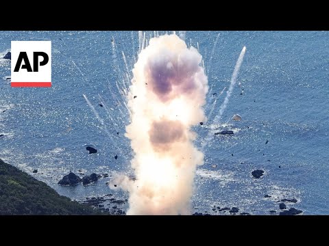 Moment Japan's Space One rocket explodes