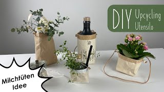 DIY Upcycling Utensilo | Milchtüten Idee | Tetrapack | Zero Waste