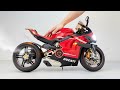 Ducati V4 S 1/7 Scali Diecast model Motorcycle, key start Light Sound and Smoke test.
