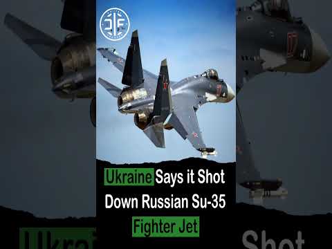 Ukraine Says it Shot Down Russian Su-35 Fighter Jet #ukraine #russia #ukrainrussiawar #su35 #shots