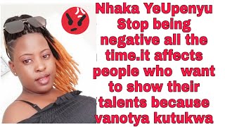 Stop being negative all the time.  People want to show their talents but they're scared of you!!