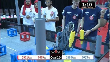 2015 VRC Engr Q164 - 1961A 7679 vs 1884A 6053 - 55 to 32 - VEX Worlds 2015 - Engineering Division
