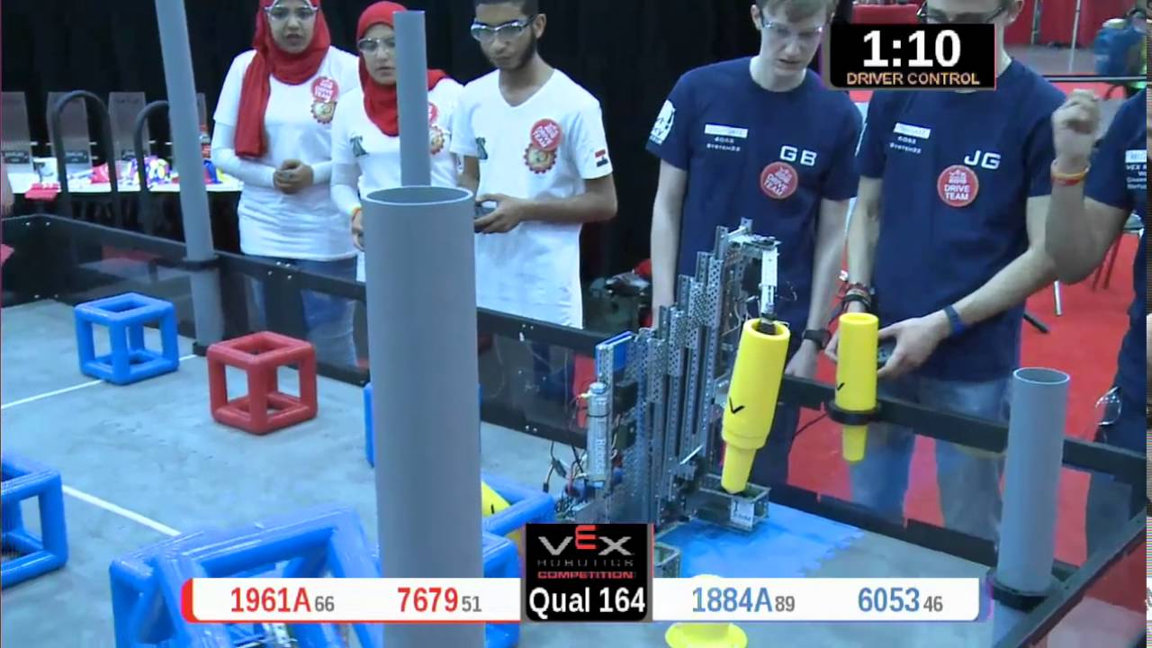 2015 VRC Engr Q164 - 1961A 7679 vs 1884A 6053 - 55 to 32 - VEX Worlds 2015 - Engineering Division