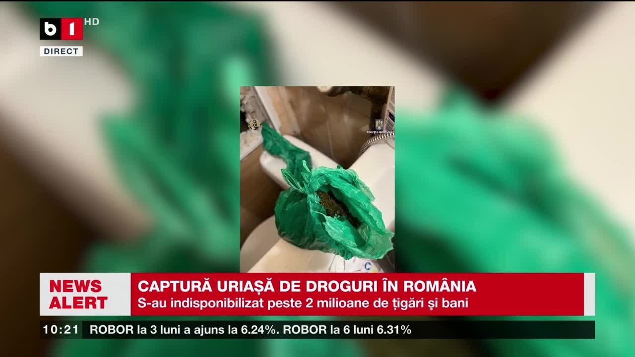 CAPTURĂ URIAȘĂ DE DROGURI ÎN ROMÂNIA_Știri B1TV_9 dec. 2023 YouTube