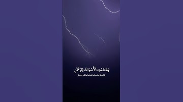 ⁨ سورة طه الاية 108 | بصوت الشيخ عبدالله الموسى | "وخشعت الأصوات للرحمن فلا تسمع إلا همسا"⁩.