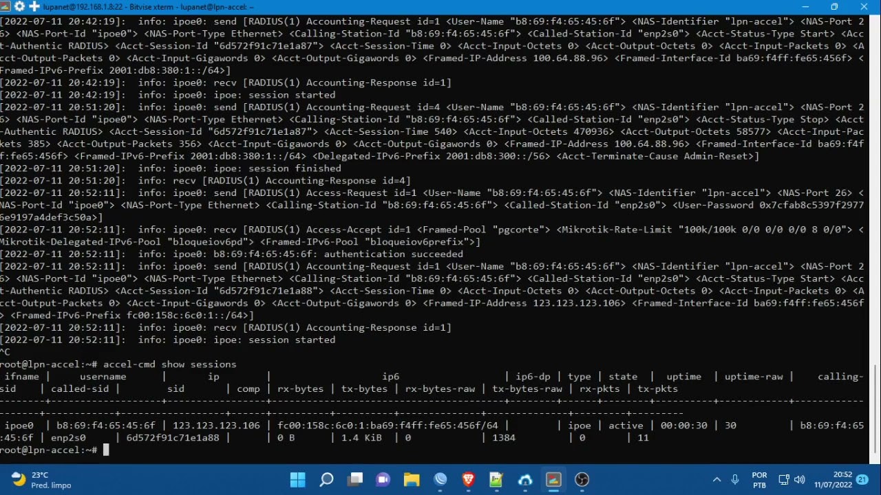 Accel-ppp IPoE dual stack ipv4+ipv6 integrado RADIUS Mk-Auth