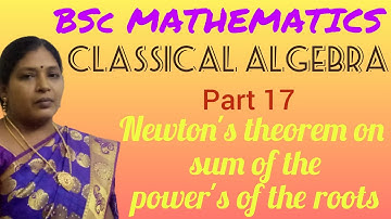CLASSICAL ALGEBRA/NEWTON