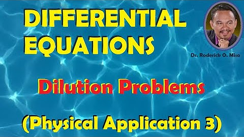 DILUTION PROBLEMS (Lecture 19)