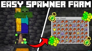 🦅 Minecraft Bedrock 1.20 | EASIEST ZOMBIE SPAWNER XP FARM TUTORIAL!