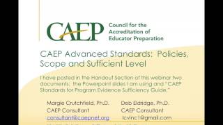 CAEP Standards for Advanced Programs: Scope, Policies, and Rubrics
