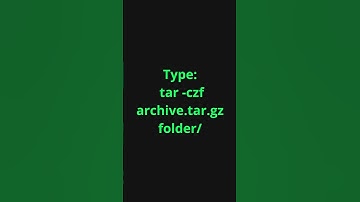Compress with tar — tar -czf 📦