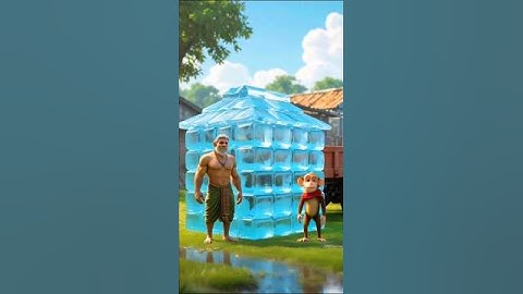 The Farmer and Monkey Build A Ice House#shorts#ai#viralshort